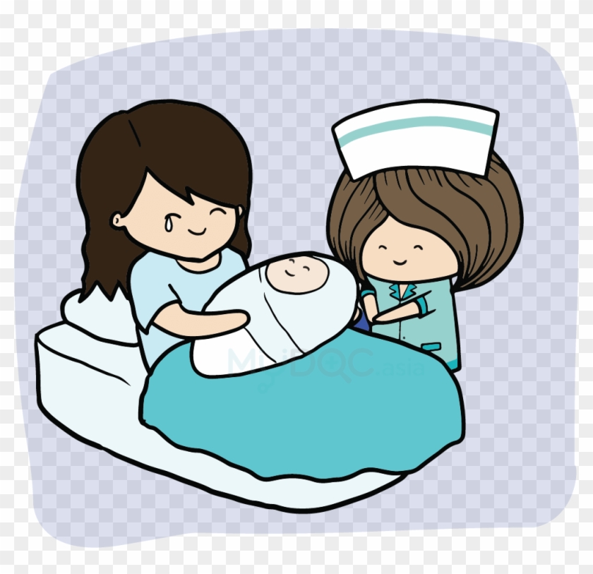 Natural Labour Vs Caesarean Section Mydoc Asia - Persalinan Cartoon #1393599