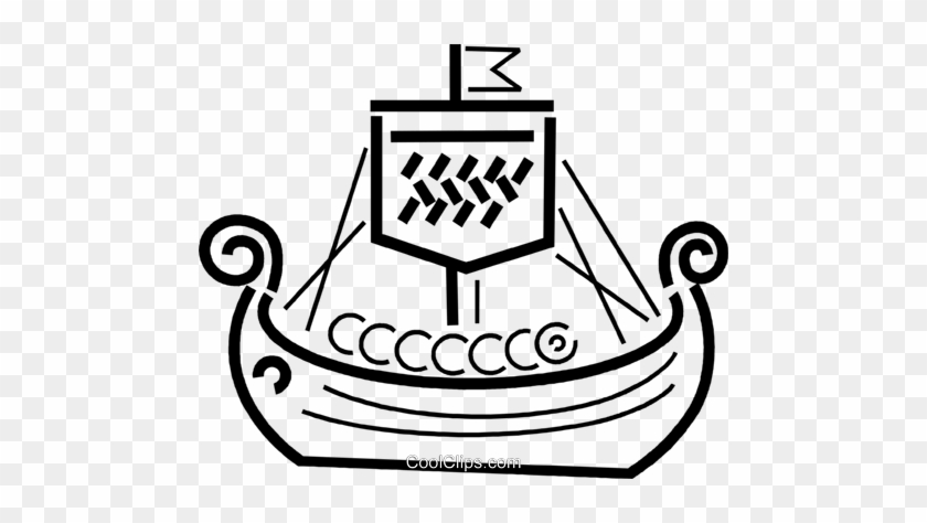 Viking Royalty Free Vector Clip Art Illustration - Ship #1393704