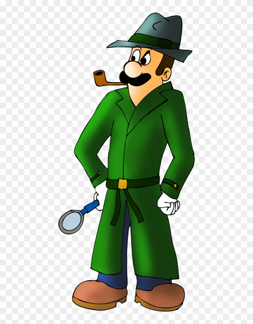 Png Free Library Luigi The By Zefrenchm On Deviantart - Detective Mario #1393727