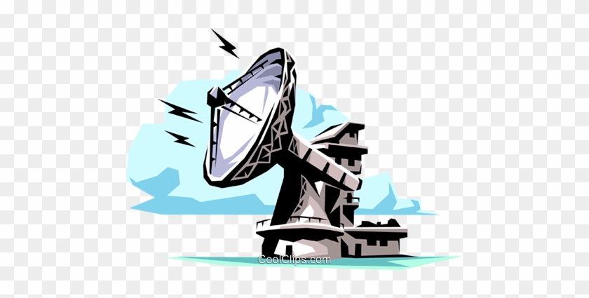 Dish Antenna Royalty Free Vector Clip Art Illustration - Illustration #1393765