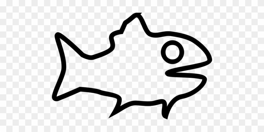 The Rainbow Fish Fishing Fish Scale Computer Icons - Transparent Black Outline Of A Fish #1393767