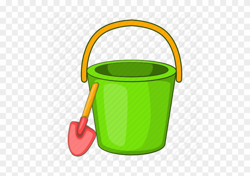 Sand Bucket Cartoon Clipart Bucket Clip Art - Bucket And Shovel Cartoon #1393866