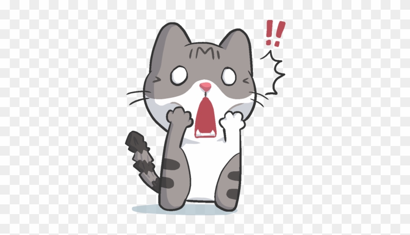 Meow The Tabby Cat Messages Sticker-11 - Sticker Line Shock Png #1393883