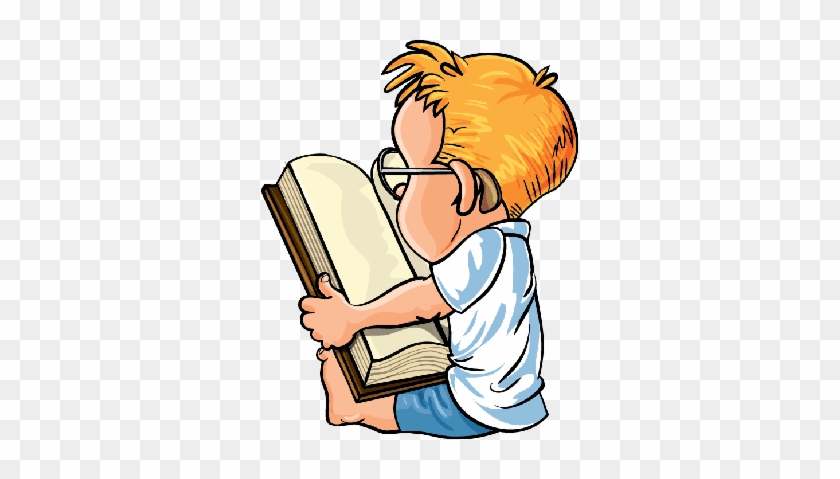 Little Books Cliparts - Cartoon Boy Reading #1393904