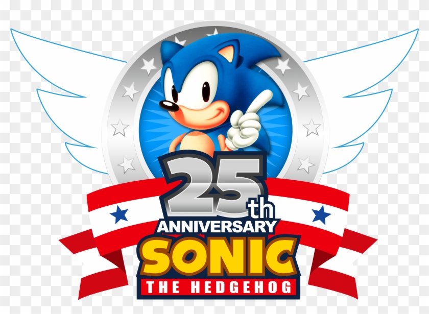 The Fondly Beloved Blue Hedgehog We Know As Sonic Is - Sonic The Hedgehog 25th Logo #1393944