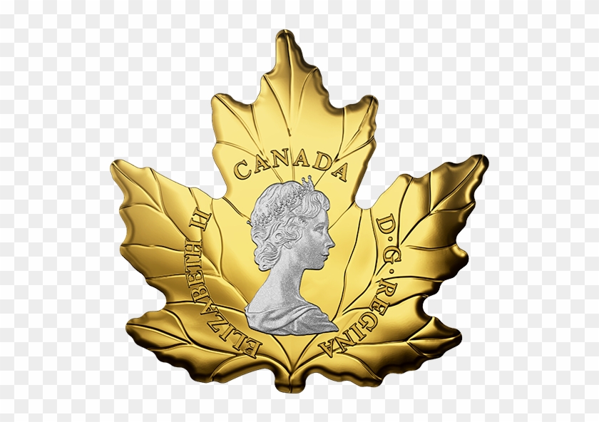 200 $ Dollar Maple Leaf Shaped Cut Out 30th Anniversary - Gold #1393967