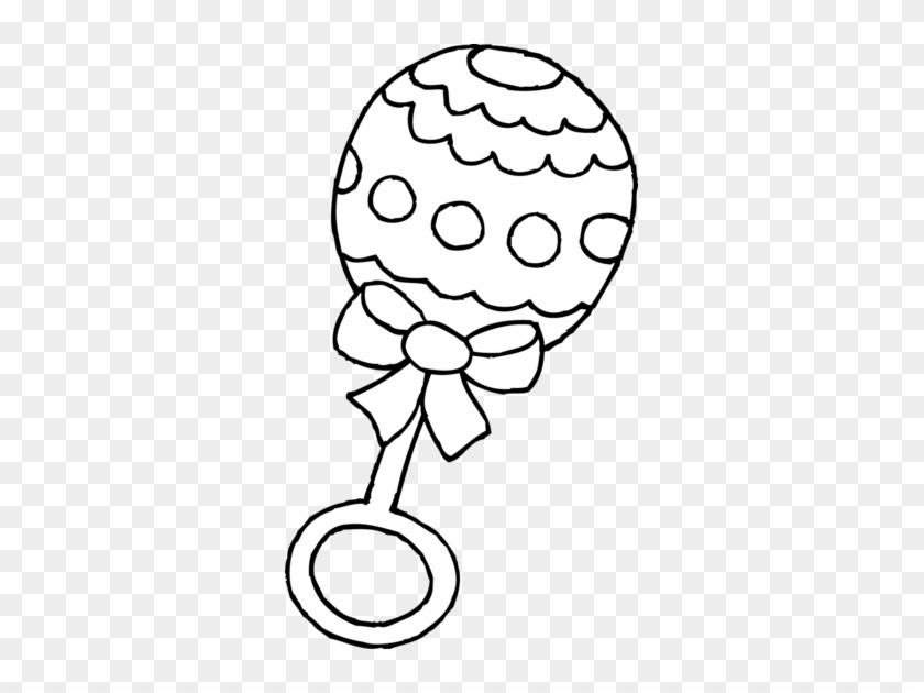 Rattle Clipart By Wendy Sefcik Baby Rattle, Clip Art, - Toy Clip Art Black And White #1394094