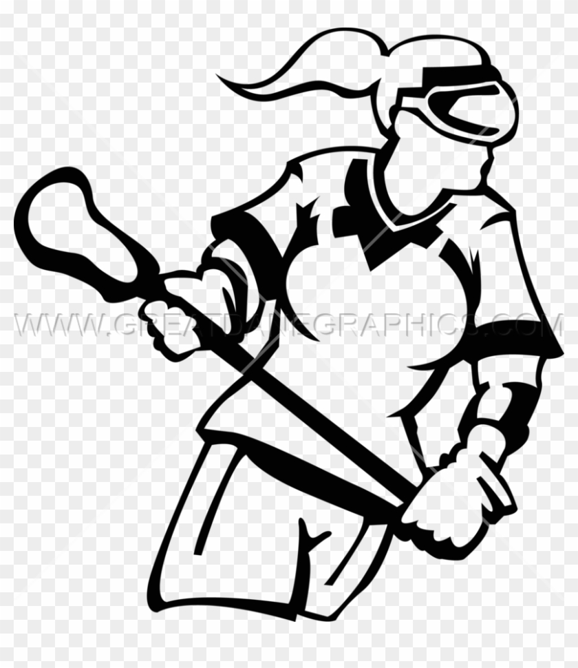 Grim Reaper Clipart Hockey - Female Lacrosse Player Clipart #1394185