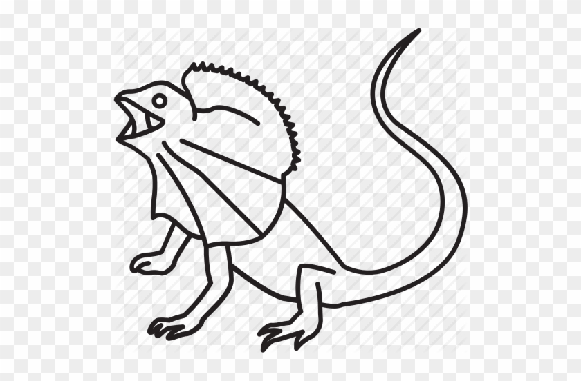 Drawn Lizard Lizzard - Outline Of Reptiles In Australia #1394230