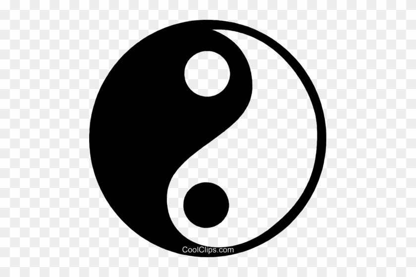 Ying Yang Royalty Free Vector Clip Art Illustration - Circle #1394301