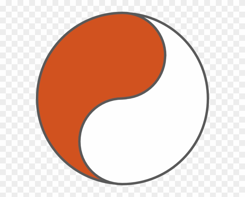 Orange And White Yin Yang #1394318