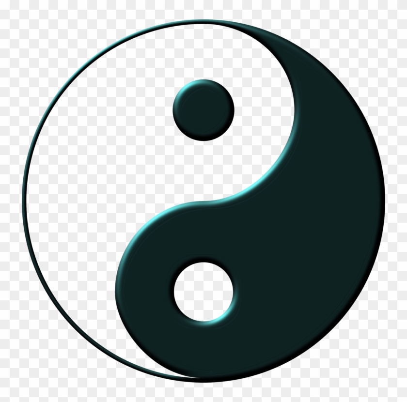 Drawing Yin And Yang Graphic Arts Black And White Computer - Yin Yang Logo Vector #1394320