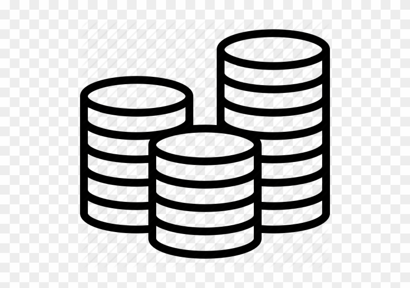 Coin Clipart Pile Coin - Coin Stack Icon Png #1394401