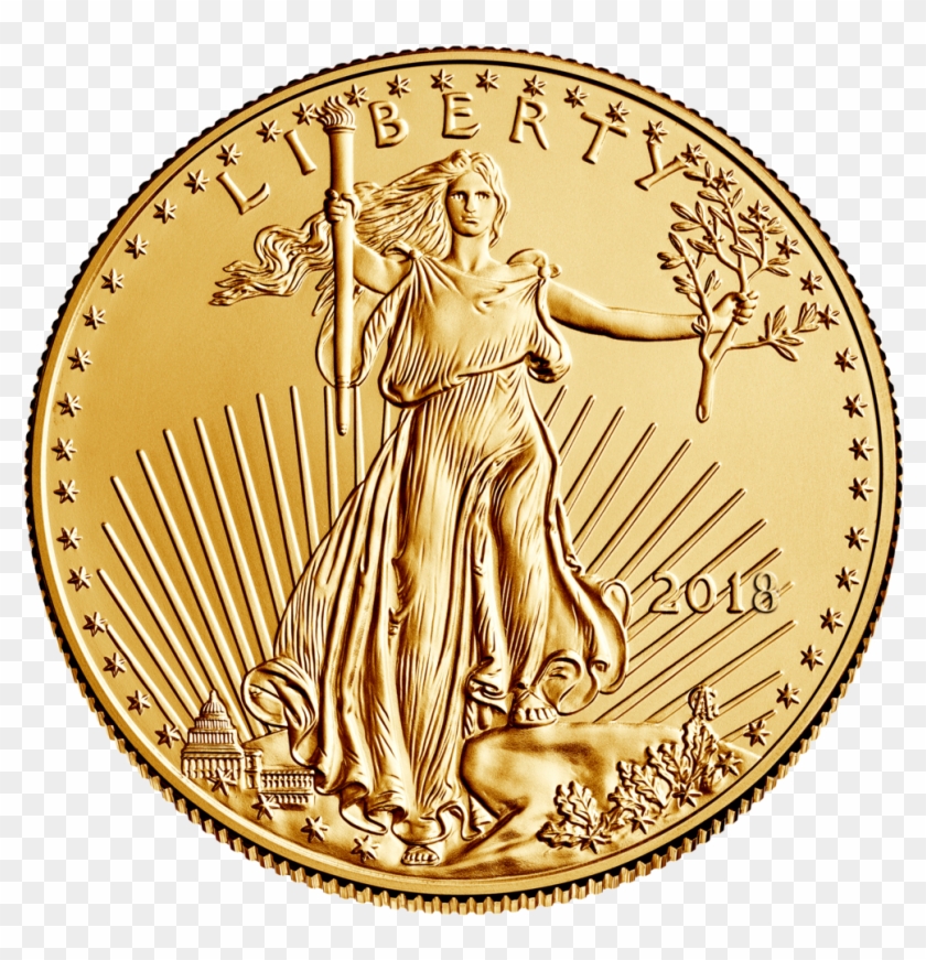 Coins Clipart Plain Gold - 2018 Gold Eagle Coin #1394413