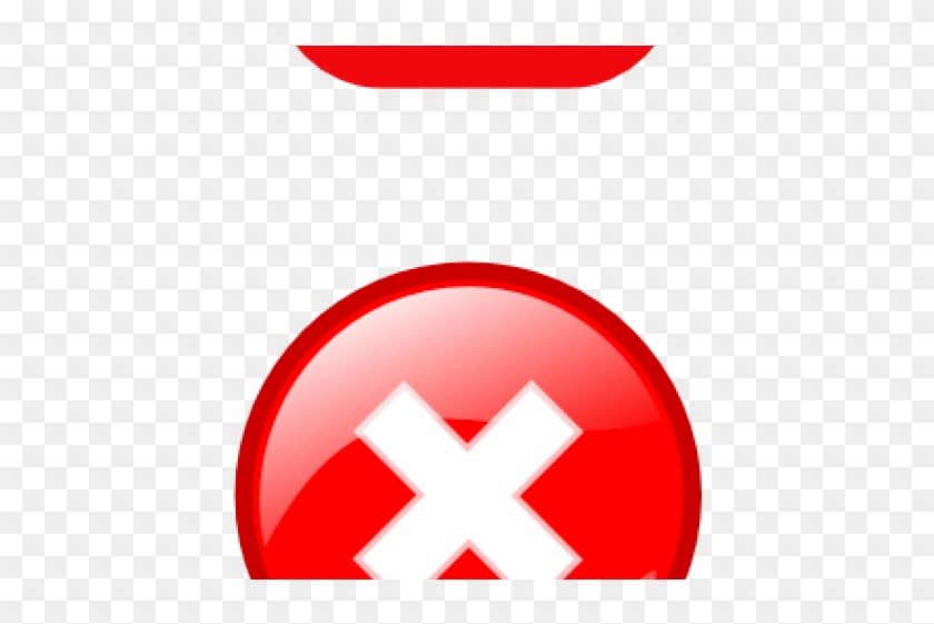 Red Cross Clipart Error - Error Icon #1394503