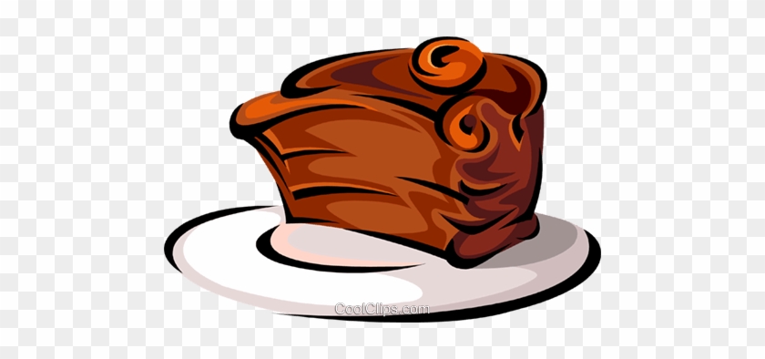 Chocolate Cake Royalty Free Vector Clip Art Illustration - Pastel #1394524
