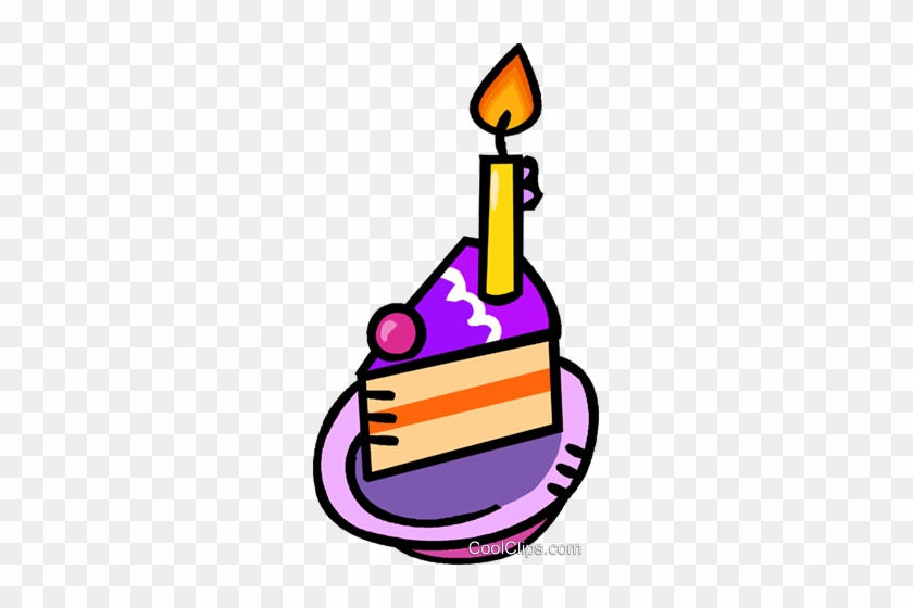 Piece Of Birthday Cake Royalty Free Vector Clip Art - Birthday Cake #1394529