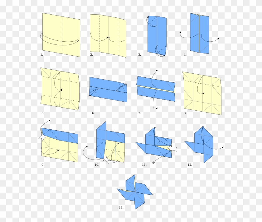 Wikibooks, Open Books For - Origami Moulin À Vent #1394658