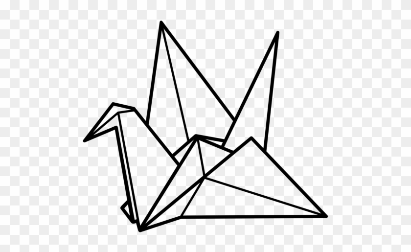 Origami Clipart Drawing - Paper Crane Clip Art #1394723
