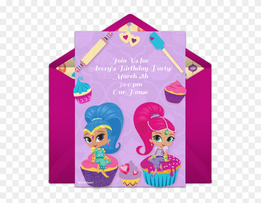 Shimmer And Shine Baking Online Invitation - Chrismukkah Invitations #1394818