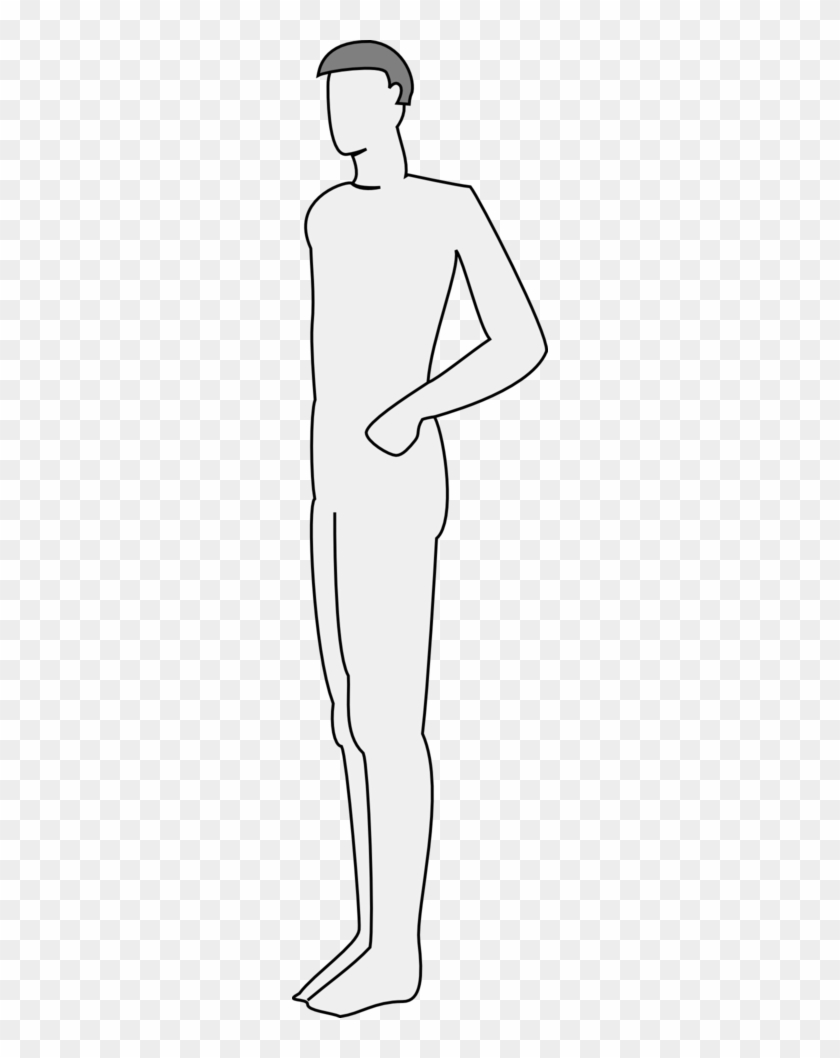 Male Body Silhouette Side - Clip Art #1394962