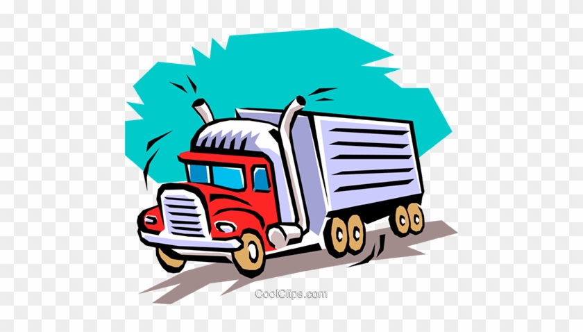 Transport Truck Royalty Free Vector Clip Art Illustration - Truck #1395058