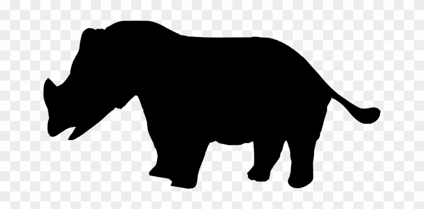 Rhinoceros Hippopotamus Indian Elephant African Elephant - Бегемот Силуэт Пнг #1395288