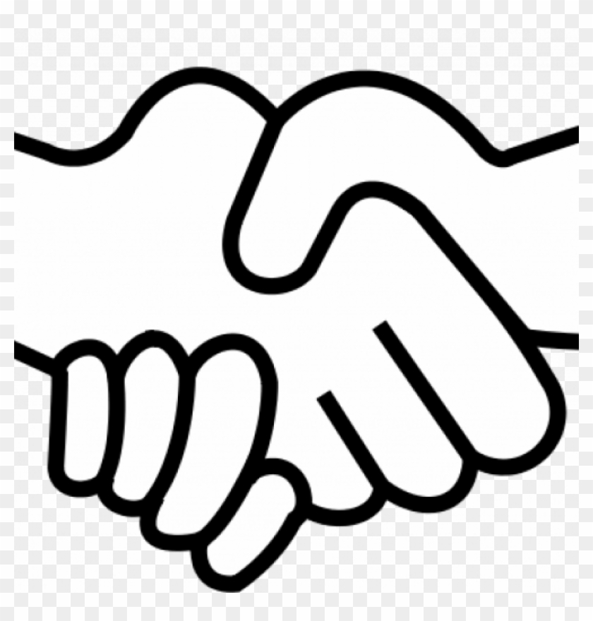 Shake Hands Clip Art People Shaking Hands Drawing At - Easy To Draw Shaking Hands #1395350