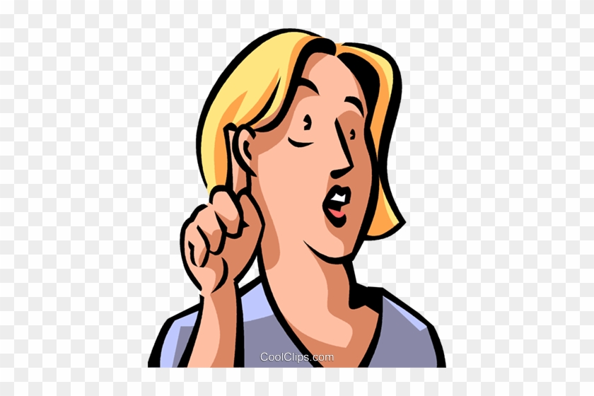 Woman Listening Royalty Free Vector Clip Art Illustration Horen Clipart Free Transparent Png Clipart Images Download