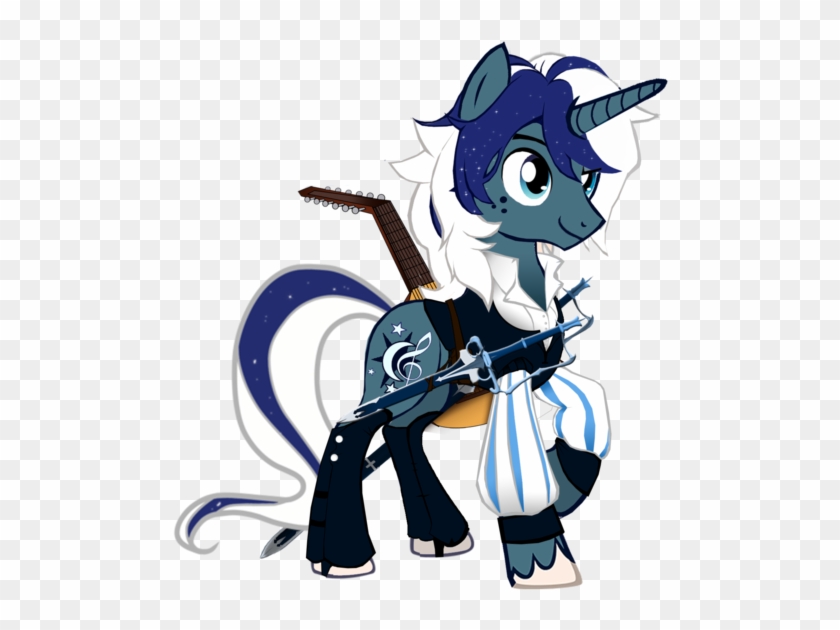 Anightlypony, Clothes, Freckles, Lute, Male, Nightly, - Cartoon #1395696