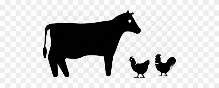 Black And White Download Organic Food And Meat - Livestock Icon #1395983