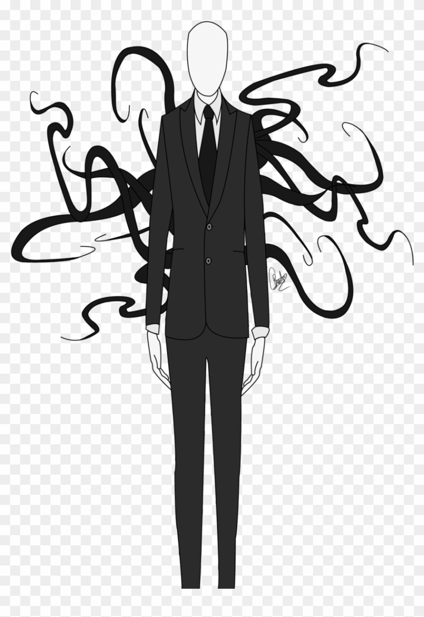 Banner Transparent Stock Slender Man Drawing At Getdrawings - Drawing Creepy Slender Man #1396021