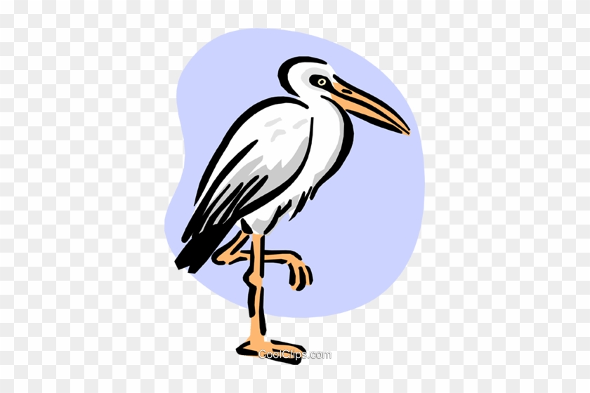 Stork Standing Royalty Free Vector Clip Art Illustration - Clip Art #1396438