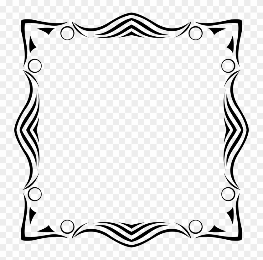 Decorative Borders Black And White Decorative Arts - Cornice Elegante Vettoriale #1396479
