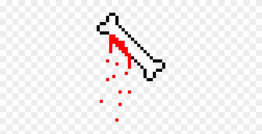 Blood Dripping Bone - Blood Dripping Pixel Art #1396541