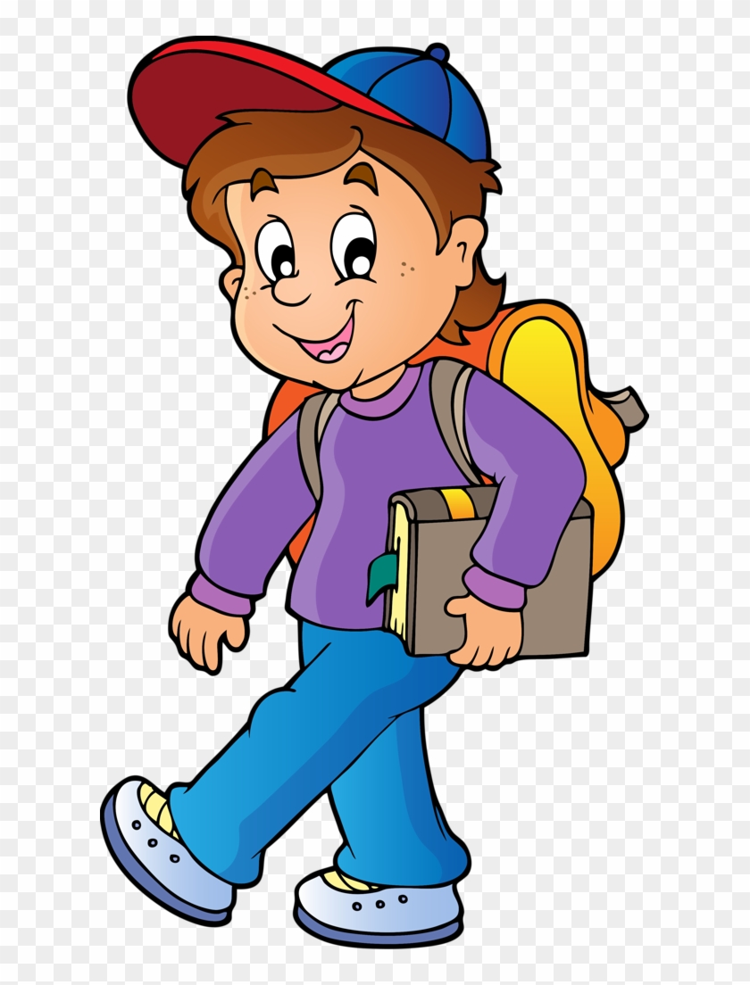 Study Clipart Study Timetable - Cartoon Boy Walking #1396578