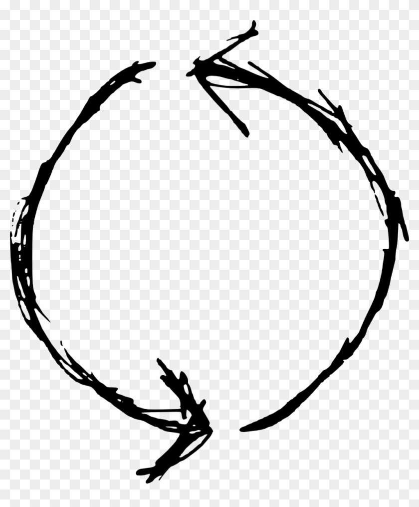 Free Download - Hand Drawn Circle Arrow Png #1396589
