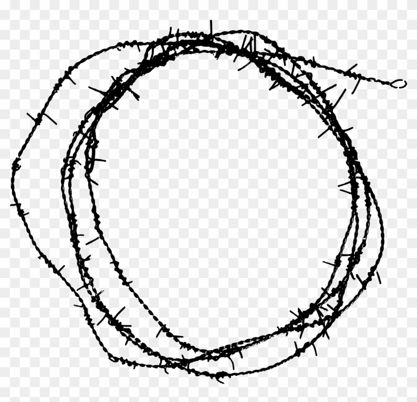Jpg Download Barbed Wire Drawing At Getdrawings - Barb Wire Circle Png #1396607