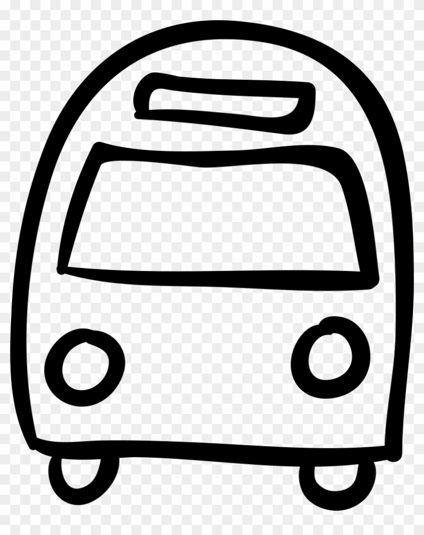 Bus Frontal Hand Drawn Outline Comments - Bus #1396617