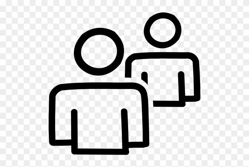 Users Couple Hand Drawn Outlines Free Icon - Two People Outline #1396641