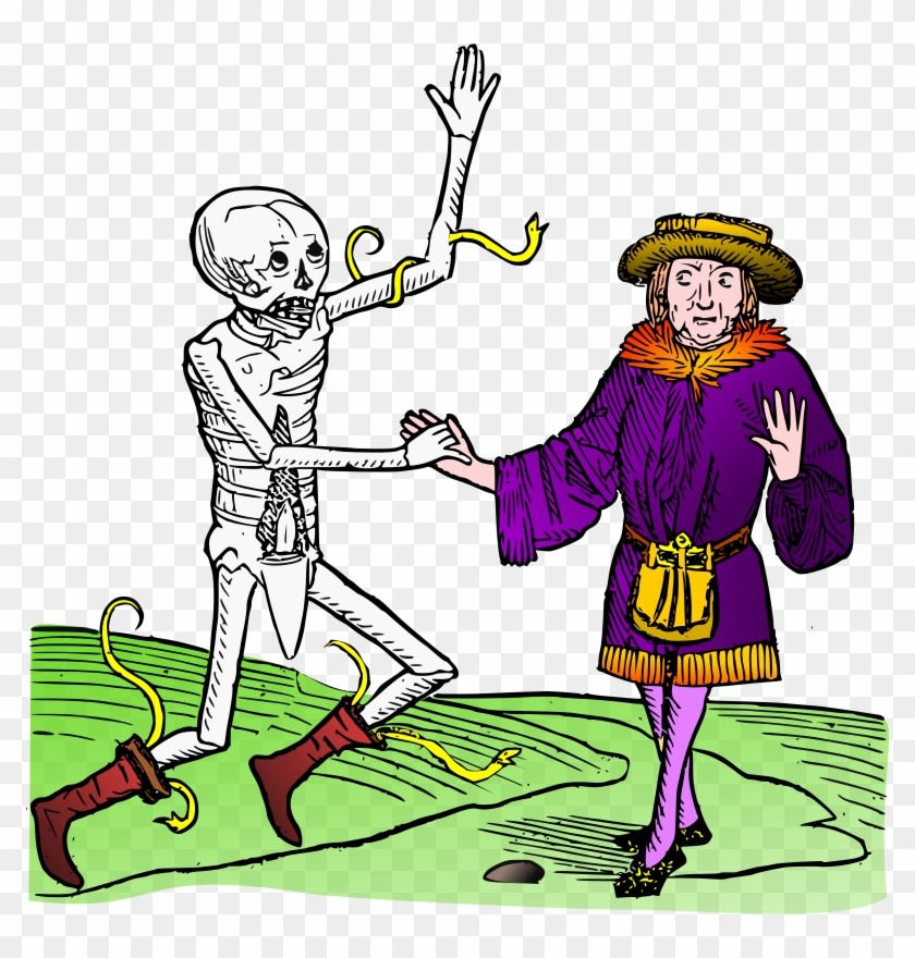 Clipart Dance Macabre 6 Black Death Clip Art Disease - Illustration Danse Macabre #1396707