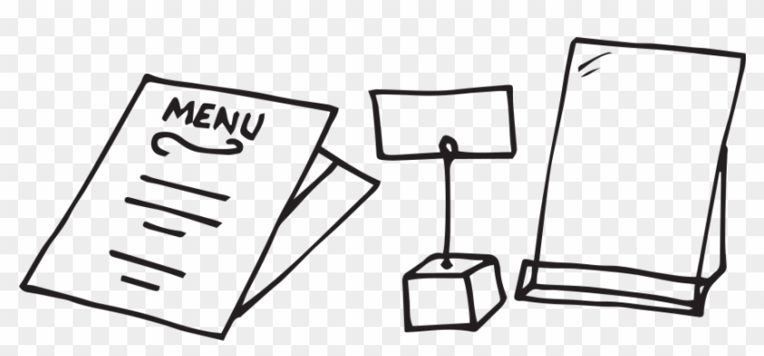 Menus, Menu Stands And Displays - Line Art #1396886