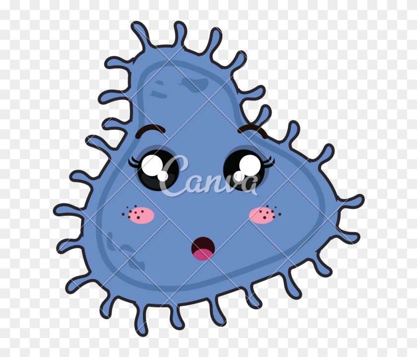 Png Freeuse Stock Bacteria Transparent Kawaii - Imagenes De Una Bacteria Animada #1396959