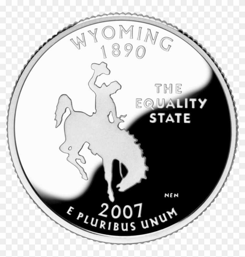Bucking Horse And Rider Wikiwand Png Wyoming Bucking - Wyoming State Quarter #1397098