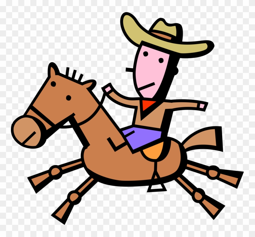 Vector Cowboy Rodeo Banner Transparent Library - Cowboy #1397117