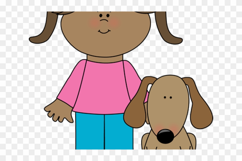 Dog Clipart Girl - Child Clipart #1397119