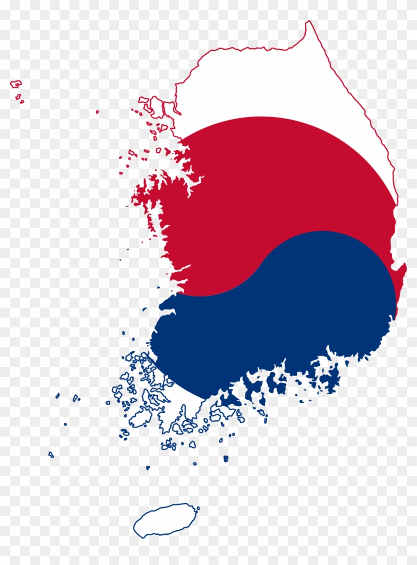 South Korea - South Korea Flag Map #1397190