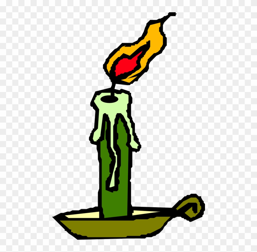Vector - Burning Candle Clipart #1397278