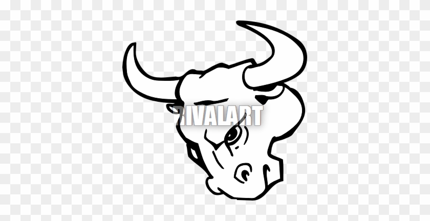 Download Clipart Black And White Stock Joystick Free - Angry Bull Head Drawing #1397544