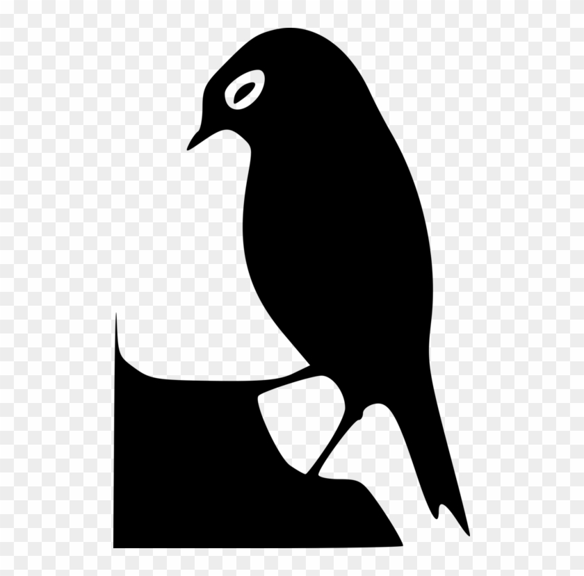 Bird Nest Silhouette Drawing Common Blackbird - Bird Silhouette #1397569